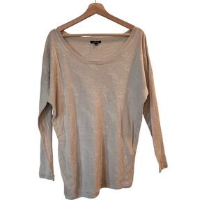 Pas de Calais M Wool Cotton Textured Long Sleeve Sweater Taupe  Made In Japan 36